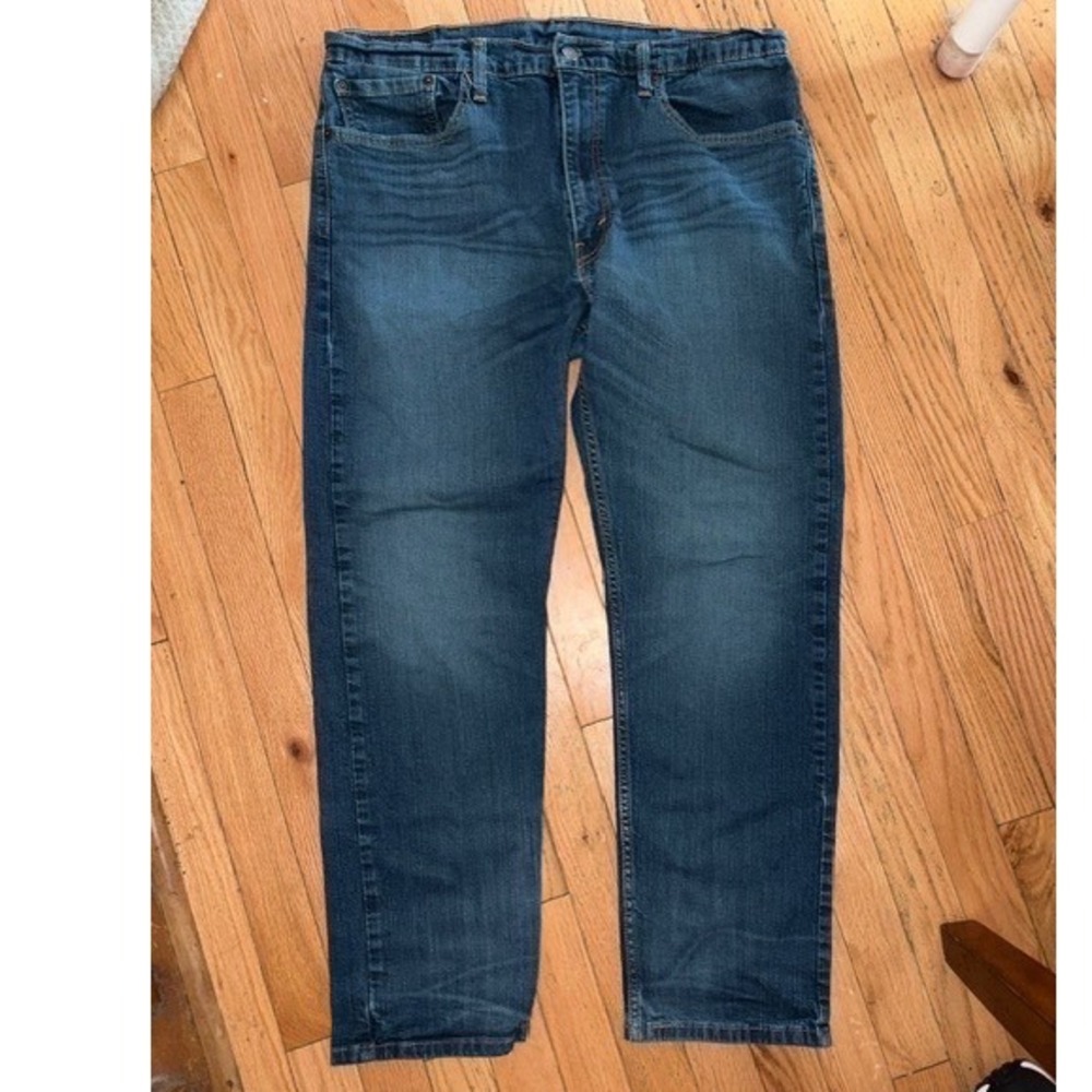 Levi's 502 Regular Taper Mens Blue Denim Jeans 38x30 Medium Wash T54-12